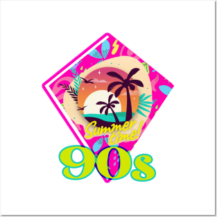 90s Retro Summer Design Posters and Art